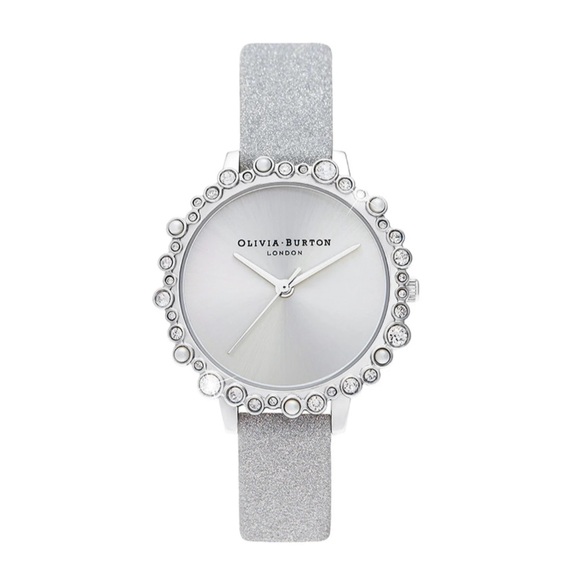 OLIVIA BURTON “Under the Sea” Glitter Leather Strap Watch - Picture 1 of 8